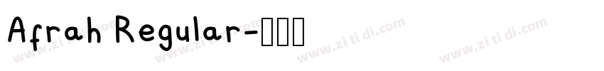 Afrah Regular字体转换